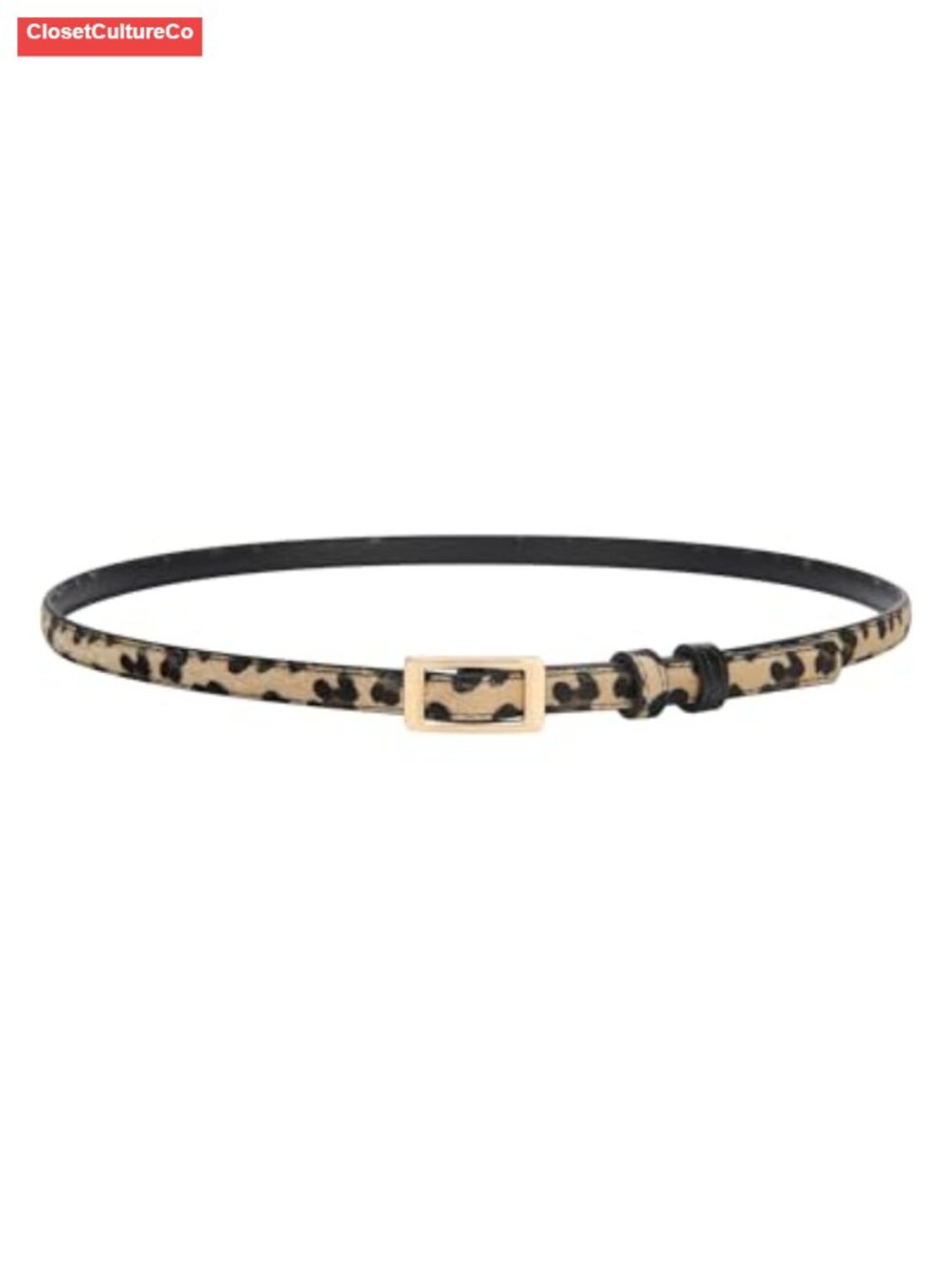 Hole-Free Skinny Reversible Waist Belt for Women PU Leather Slim Fit